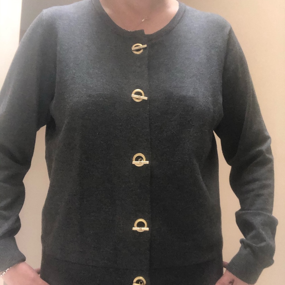 Ellen Tracy  Grey Cardigan